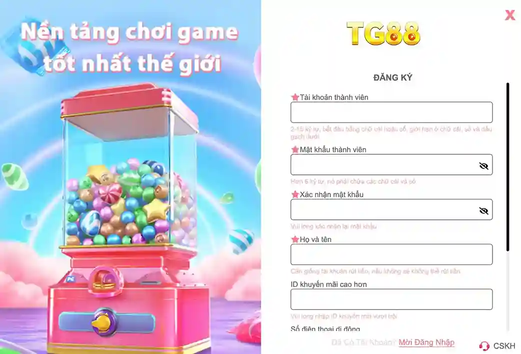 TG88 Đăng Ký